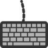 Keyboard With Wire Clip Art